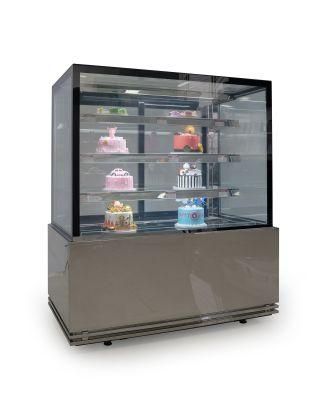 Square glass cake display cabinet 1500mm front sliding door cake display cabinet