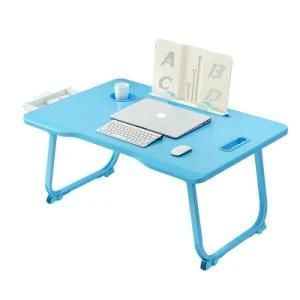Furniture Direct Selling Foldable Table with Drawer and Bookshelf Portable Foldable Simple Fashion Learning Desk Working in Bed