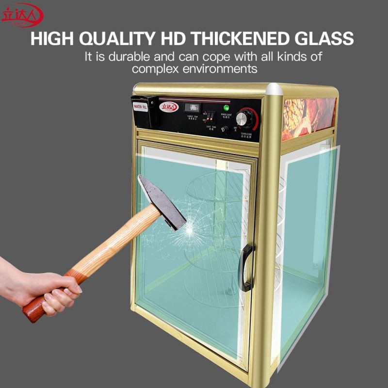 Curved Glass Warming Display Showcase/Hot Food Warmer Display Showcase