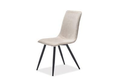 Home Restaurant Chairs Modern Coffee Shop Chair Furniture Velvet Fabric Garden Wedding Dining Chair with Spraying Black Metal Leg