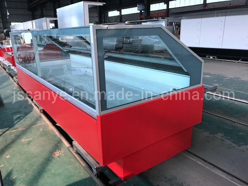 Commercial Supermarket Meat Refrigerator Showcase with Glass Door