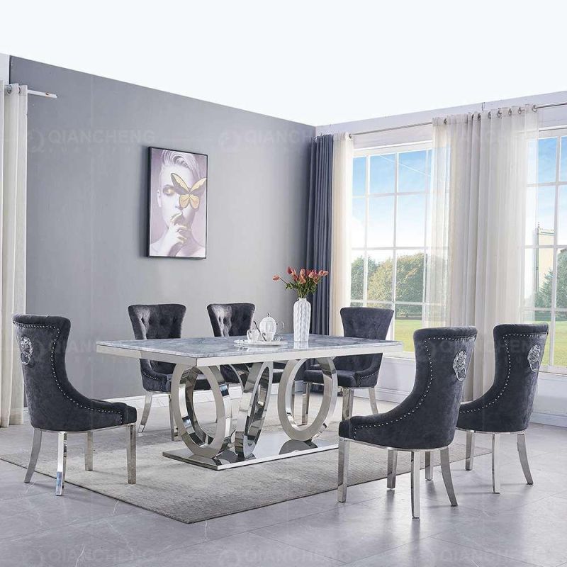 New Design Golden Imported Marble Restaurant Dining Table 10 Seater