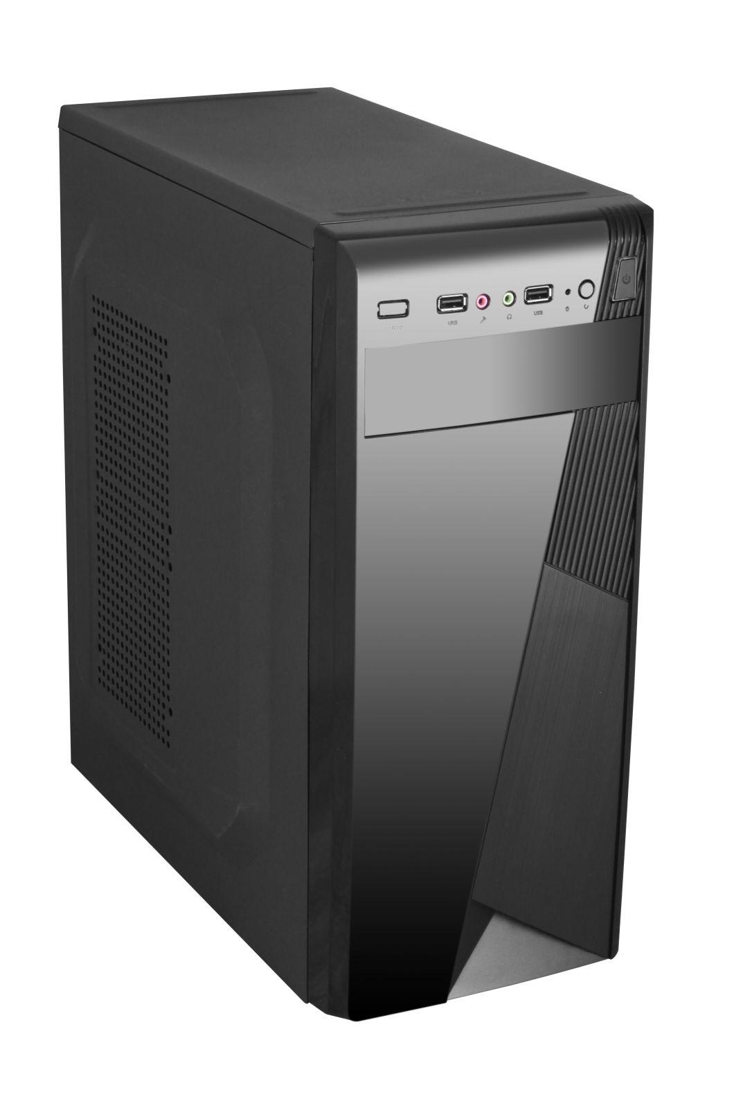 High Quality Computer Cabinet Glass Side Office Tower ATX PC Case for Bussiness