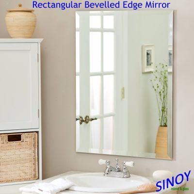 2mm-6mm Silver Bathroom Mirror Glass Wall Mounted Mirror