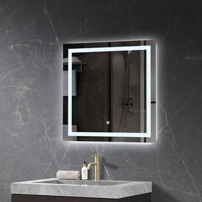 Factory Decorative Glass Wall LED Bathroom Smart Luxury Anti-Fog Illuminated Modern Fashion Mirror