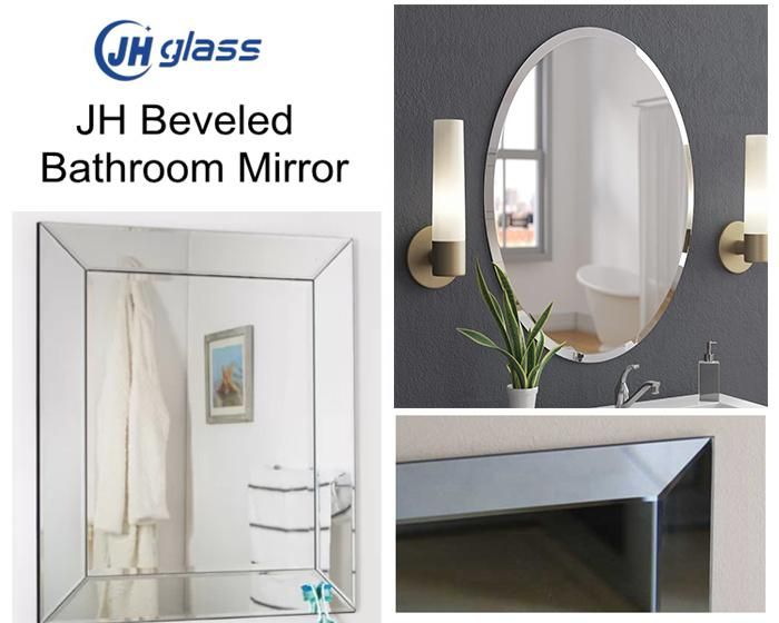 Modern Bathroom Irregular Beveled Plain Mirror