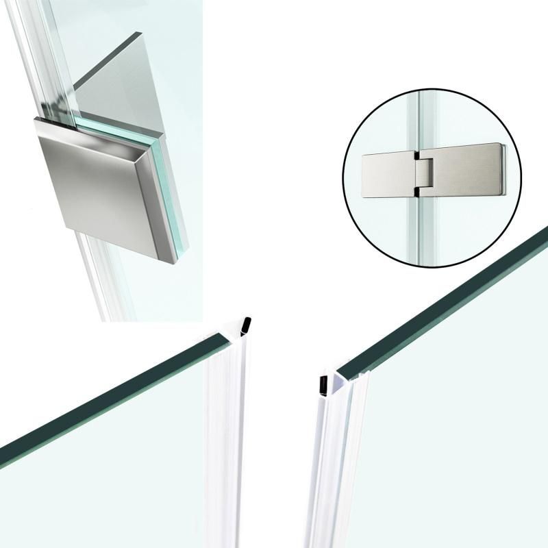 Frameless Hinge Shower Enclosures Hotel Style Shower Room Clear Tempered Glass Shower Cabinet