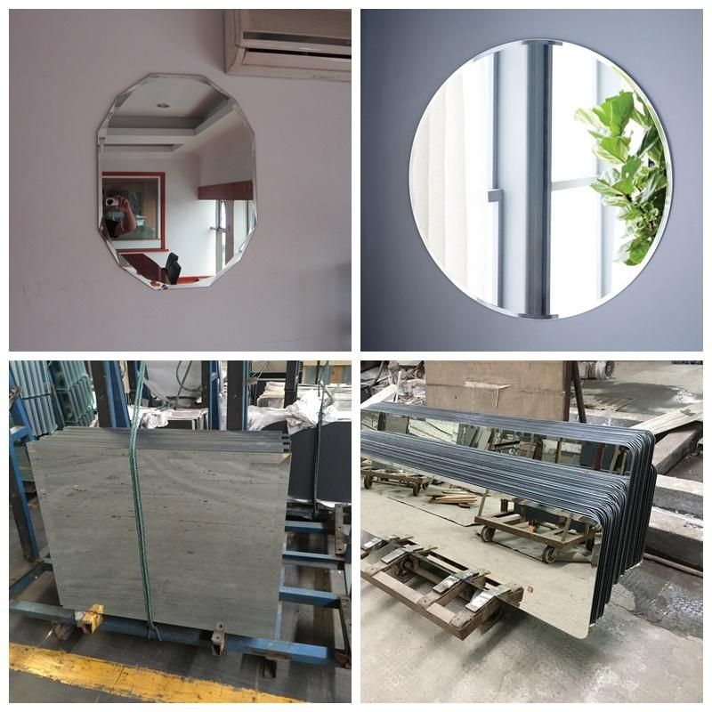 Jinghu China Factory Bathroom Beveled Edge Mirror Both Horizontal & Vertical Wall Mounted Mirror Frameless Furniture Mirror