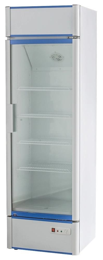 Single Door Supermarket Swing Glass Door Upright Drinks Cooler Vertical Showcase