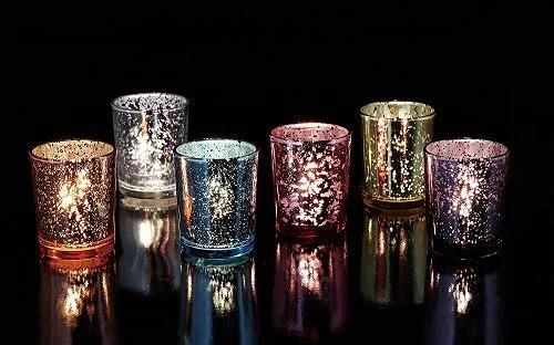 Vss Mercury Gold Tealight Glass Candle Holders for Weddings Parties