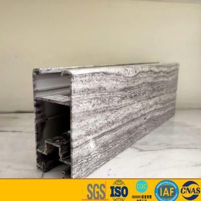 Aluminium Extrusion Profiles Powder Coated Wood Grain for Aluminium Window Door