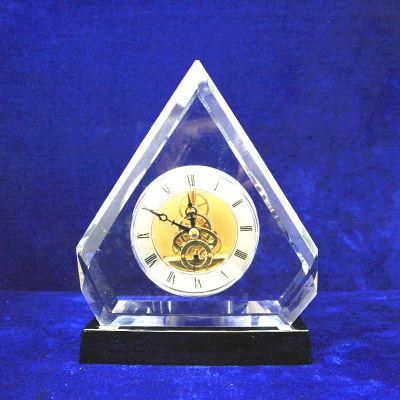 Luxury Table Crystal Desk Clock for Home Decoration (KS38401)