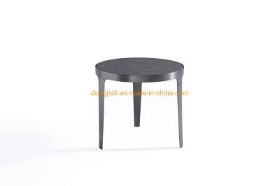 Small Modern Sintered Stone Plate Imported Top Round Coffee Tables for Livingroom Furniture