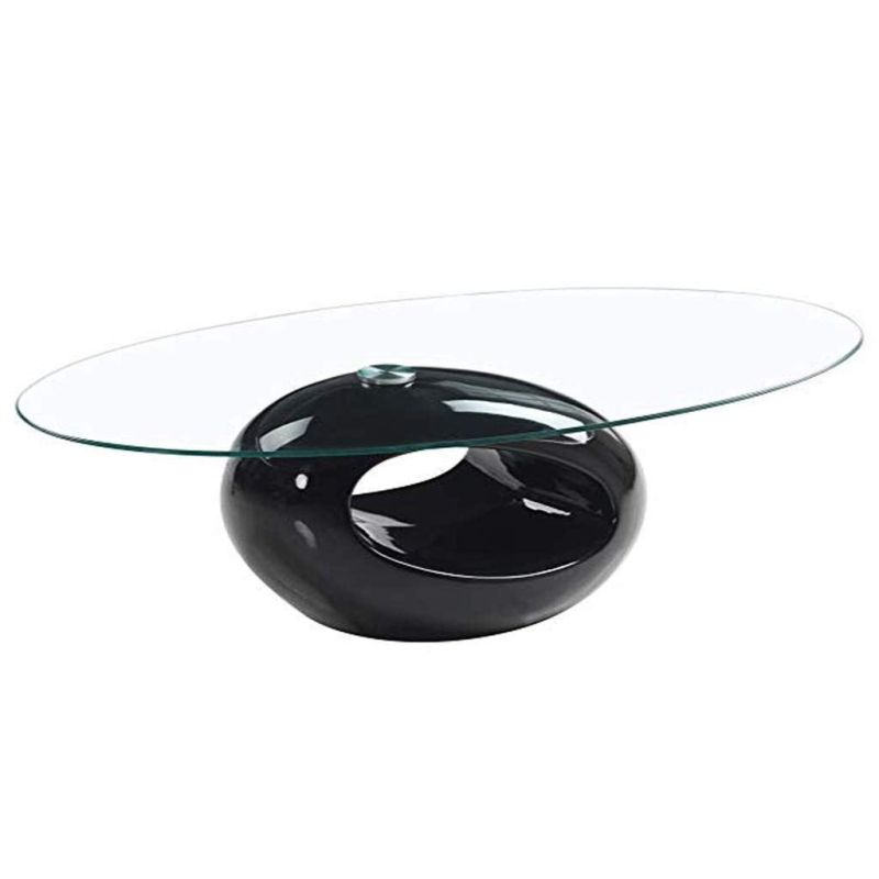 2021 New Style Hot Sale Glass Coffee Table with Molded Tempered Glass Base