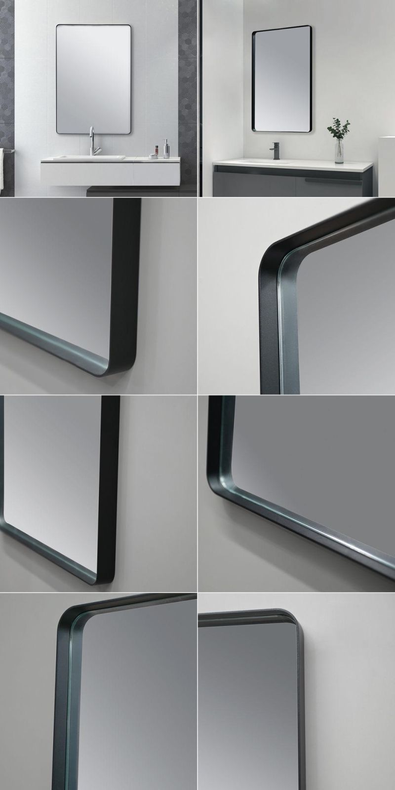 Wholesale Frame Luxury Mirror Factory Price Household Framed Rectangle Bathroom Smart Dressing Mirror