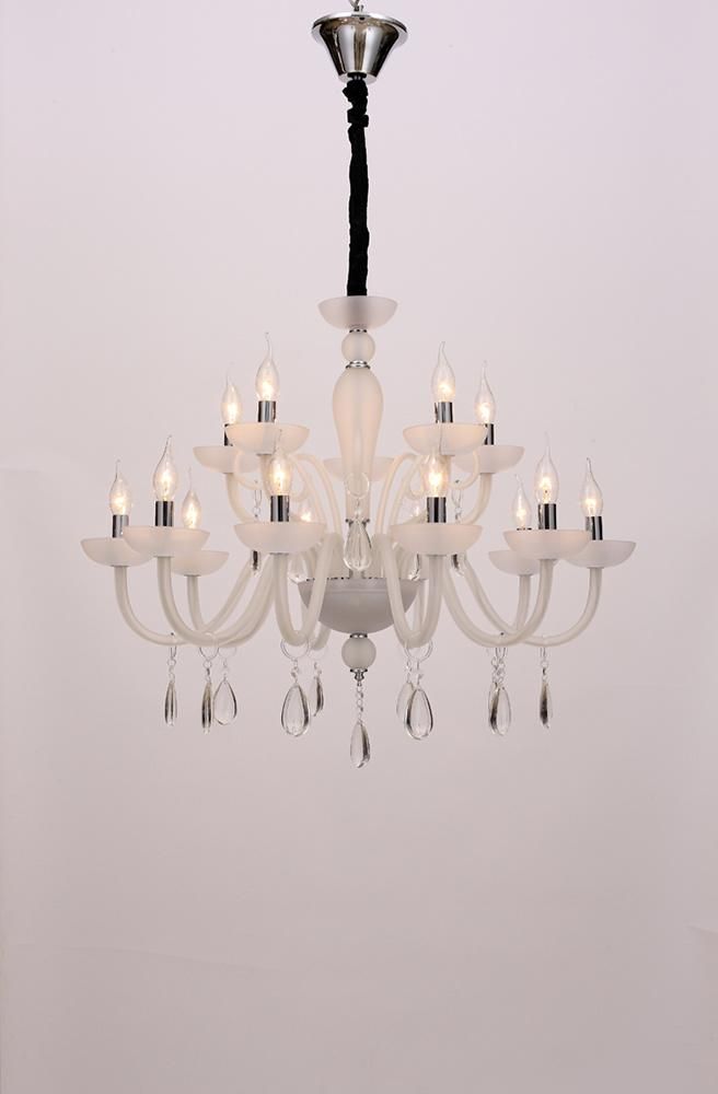 Modern Style Matte White Custom Desinger Lighting Furniture Restaurant Living Room Crystal Chandelier China Factory Supply