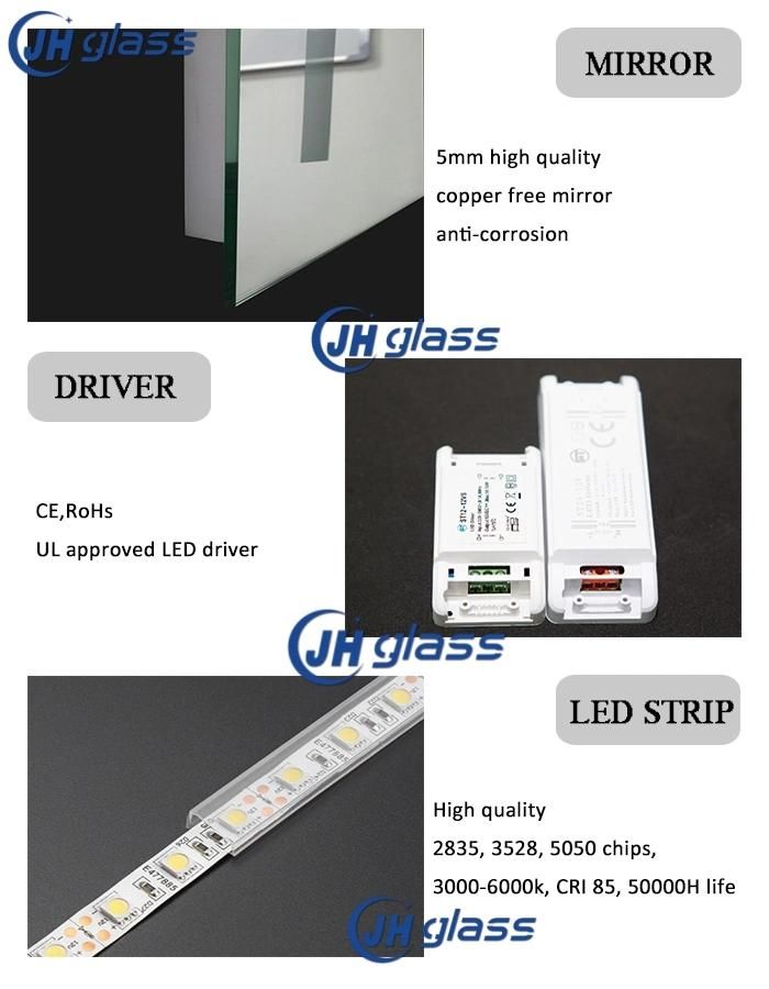 Modern Bathroom Vanities LED Medicine Cabinet Aluminum Profile/MDF/Stainless Steel Wall Cabinet