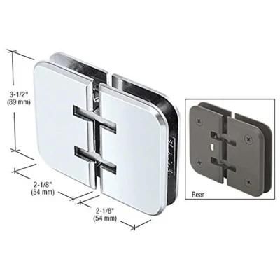 Polished Chrome Estate 180 Series 180 Degree Glass-to-Glass Hinge