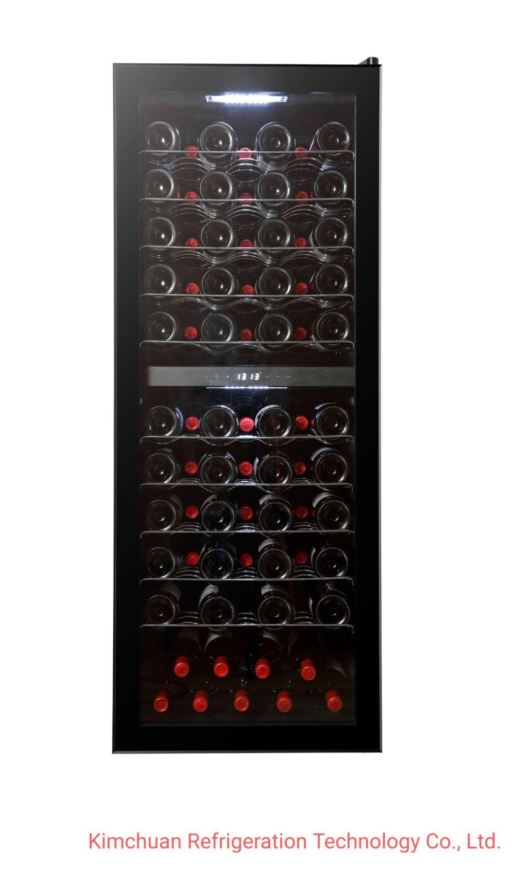 101 Bottles Single Zone Temperature with Full Glass Door Wine Cellar