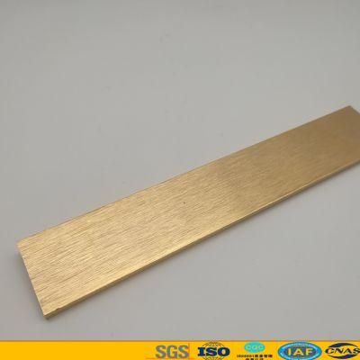 Golden Color Wire Drawing Aluminum Profile