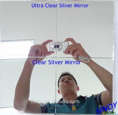 Double Coated Low Iron Float Glass Extra Clear Mirror