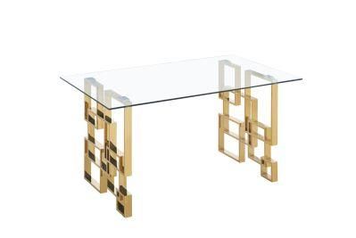 Popular Glass Table Wholesale Glass Furniture Morden Designs 6 Chairs Dining Table