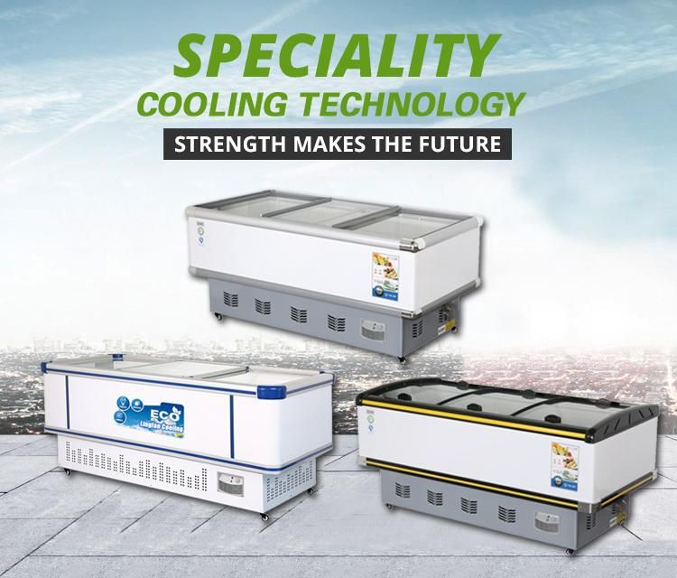 Refrigerated Curved Glass Food Display Case Deli Fresh Storage Chiller Meat Showcase