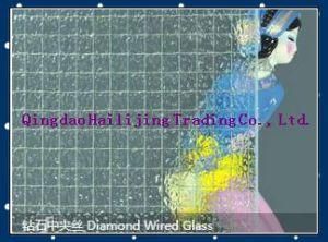 Diamond/ Nashiji /Clear Wired Safety Glass, Fire Resistant Glass
