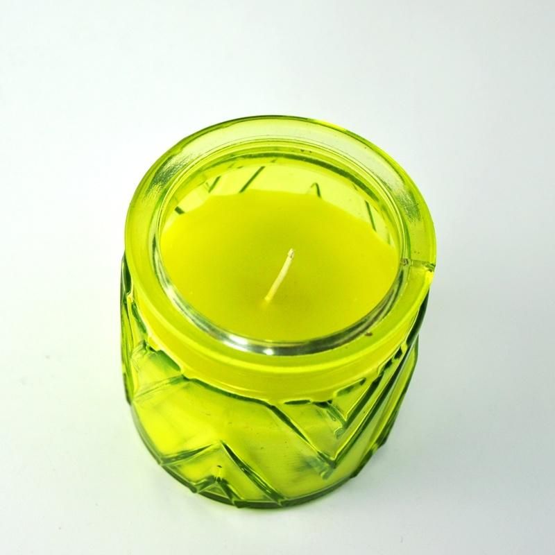 Round Fat Short Customized Clear Glass Candlestick for Pray