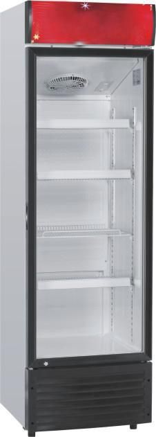Commercial Use Vertical Refrigerator Aluminum Glass Display Showcase