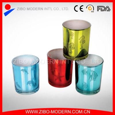 Wholesale Customised Marine Animal Decoration Glass Candle Holder