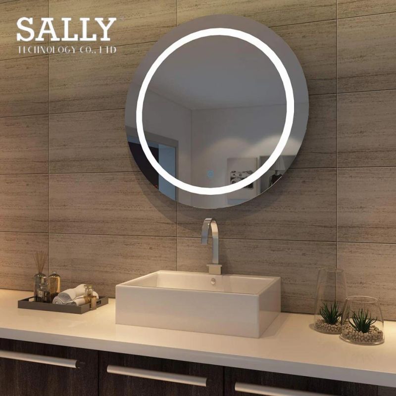 Sally LED Bathroom Mirror Wall Mount Bathroom Accessories Touch Switch Circle Mirror