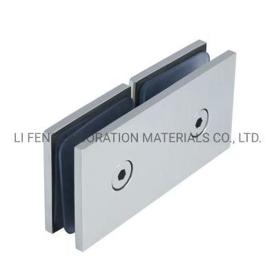 Stainless Steel 180&deg; Straight Double Glass Door Fixed Clip/Shower Room Door Partition Corner Joint
