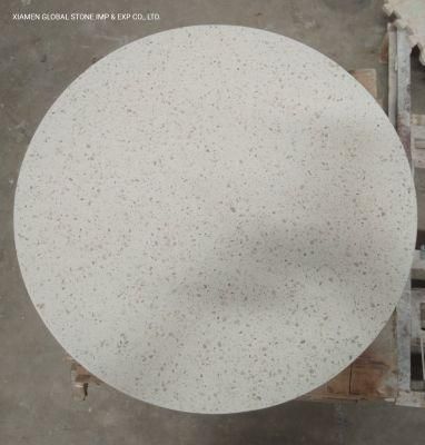 First Quality Granite/Marble/Quartzite Glass Collection White Quartz Stone Round Dining Table Tops for Furniture Design