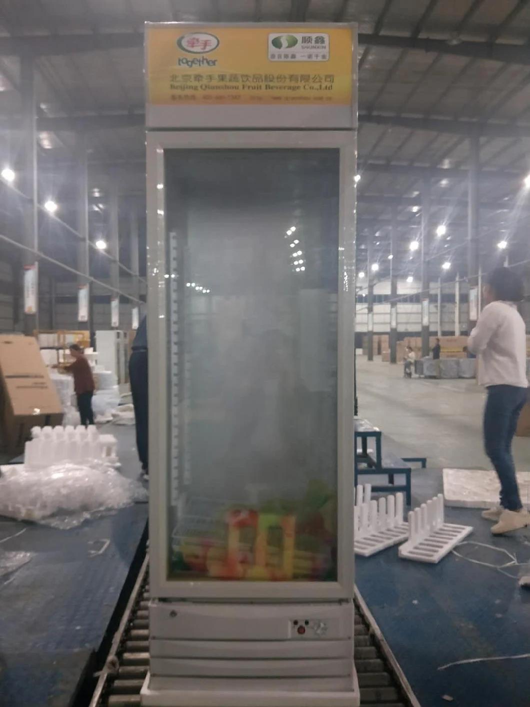 288liters Single Glass Door Display Commercial Fridge Showcase Refrigerator