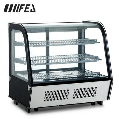 Showcase Commercial Vertical Glass Door Bakery Display Case Equipment Showcase for Pastry Refrigerator Ftw-120L