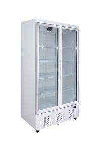 Double Door Big Capacity No Canopy Factory Direct Saling Upright Showcase