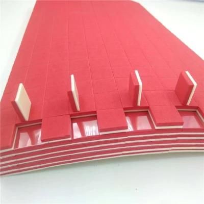 Red Adhesive EVA Foam Padding for Glass Shipping Pad on Sheets 25*25*3mm