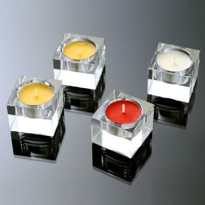 Various Shape Crystal Glass Candleholder Craft for Gift Decoration