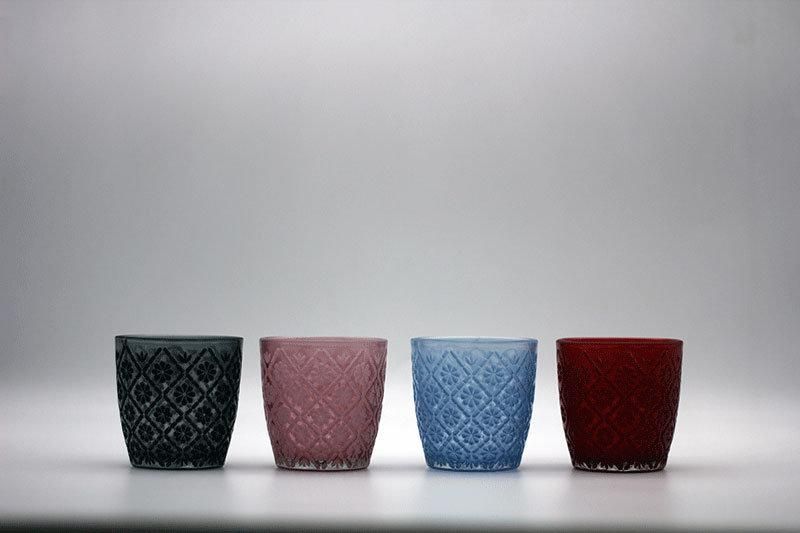 T-Light Customized Glass Candle Holder in Different Patterns and Sizes for Decoration