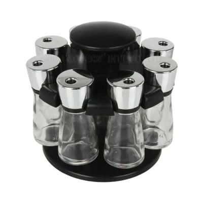 Wholesale Clear Revolving Rotating Carousel Plastic Seasoning Spice Bottle Spice Rack