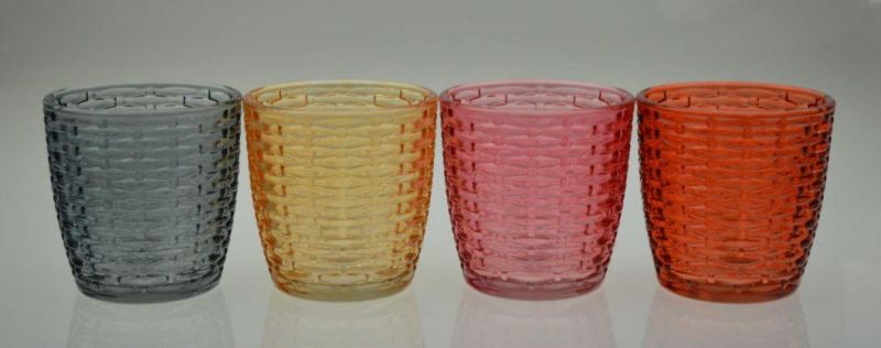Painted Glass Candle Holder with Different Pattern
