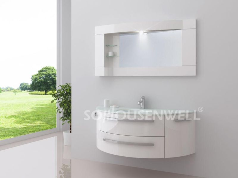 Bathroom Cabinet PVC Big White One Size Vanity