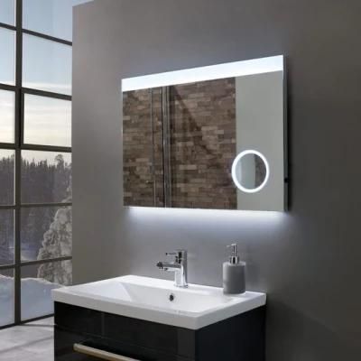 Magnify LED Mirro Backlit Wall Mirror Bathroom Anti-Fog Mirror with Defogger and Magnifier