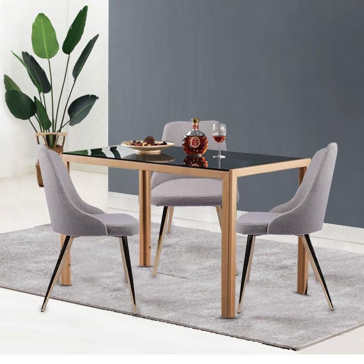 Home Hotel Furniture Glass Table Tops Dining Chair Table