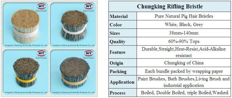 High Quality Natural Grey Rifling Bristle