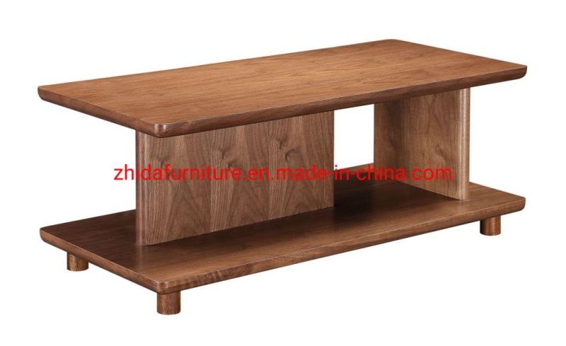 Home Furniture Modern Wooden Walnut Color Coffee Table for Living Room