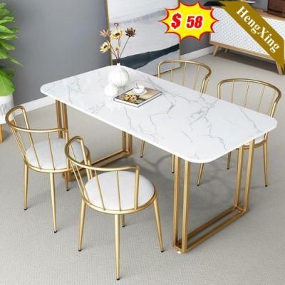 Wholesale Modern Style Home Restaurant Furniture Living Room Dining Table with Marble Top Dining Table