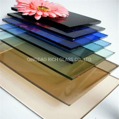 Good Price 4mm 5mm 5.5mm 6mm 8mm 10mm Black F-Green Dark Blue Grey Euro Bronze Color Tinted Float Glass Supplier