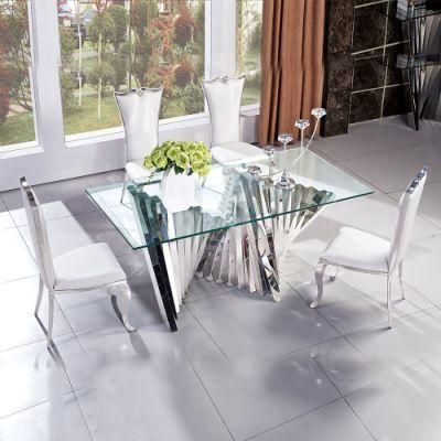 Home Furniture Dining Room Glass Modern Dining Table